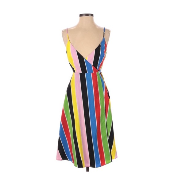 Forever 21 Dresses & Skirts - Forever 21 Rainbow Midi Casual Dress